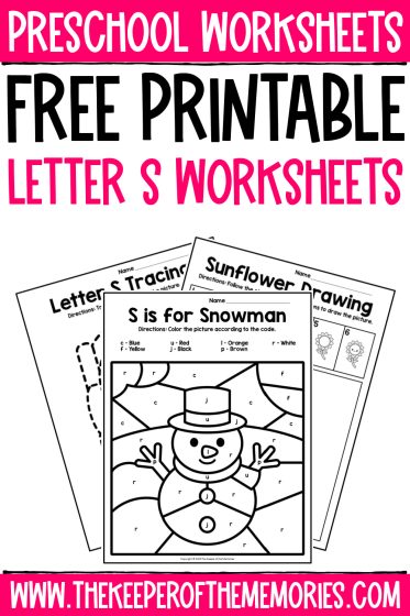 printable letter s tracing worksheet preschool