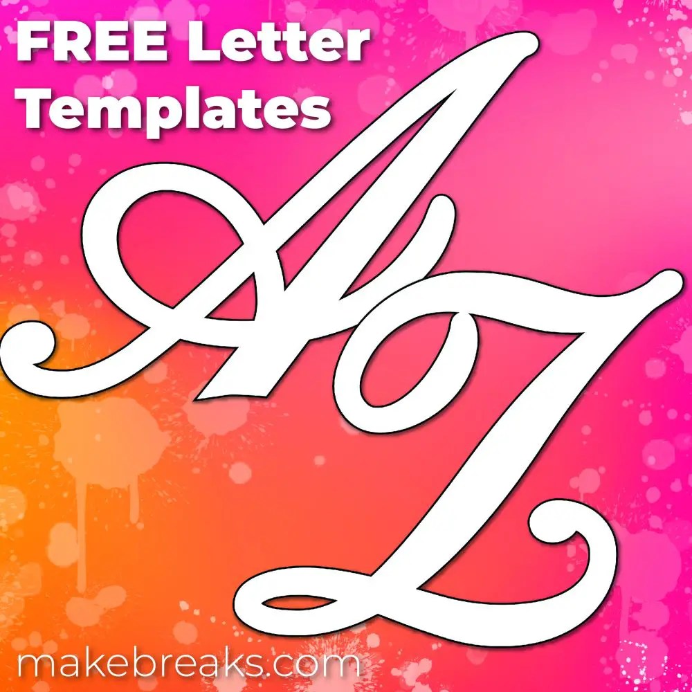 Free Printable Large Letters for Walls &  Other Projects - Script ...