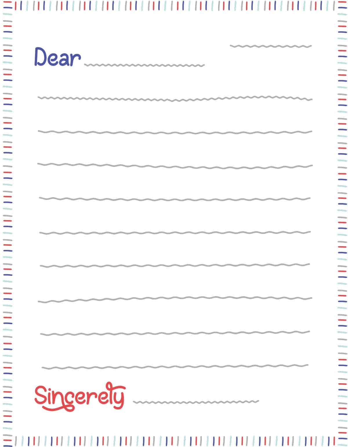 Free Letter Template for Kids: A Fun Activity | Skip To My Lou