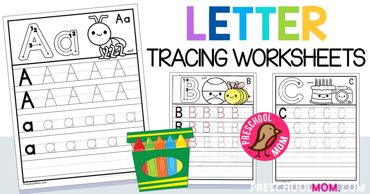Letter Tracing Worksheets - Preschool Mom