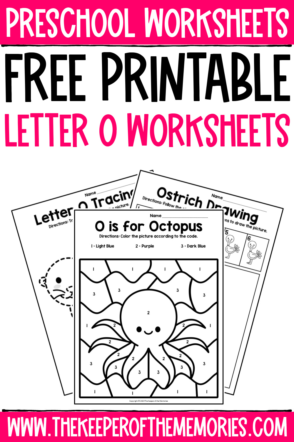 Free Printable Letter O Worksheets - The Keeper of the Memories