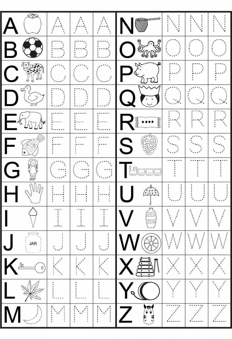 printable letter worksheets for 4 year olds