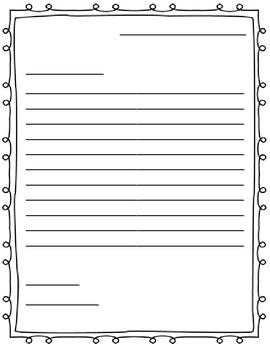 printable letter writing paper for kindergarten