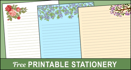 Free Printable Stationery and Lined Letter Writing Paper - DIY ...
