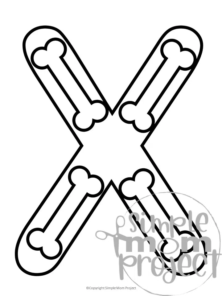 Letter X Alphabet Coloring Pages - 3 Printable Versions!