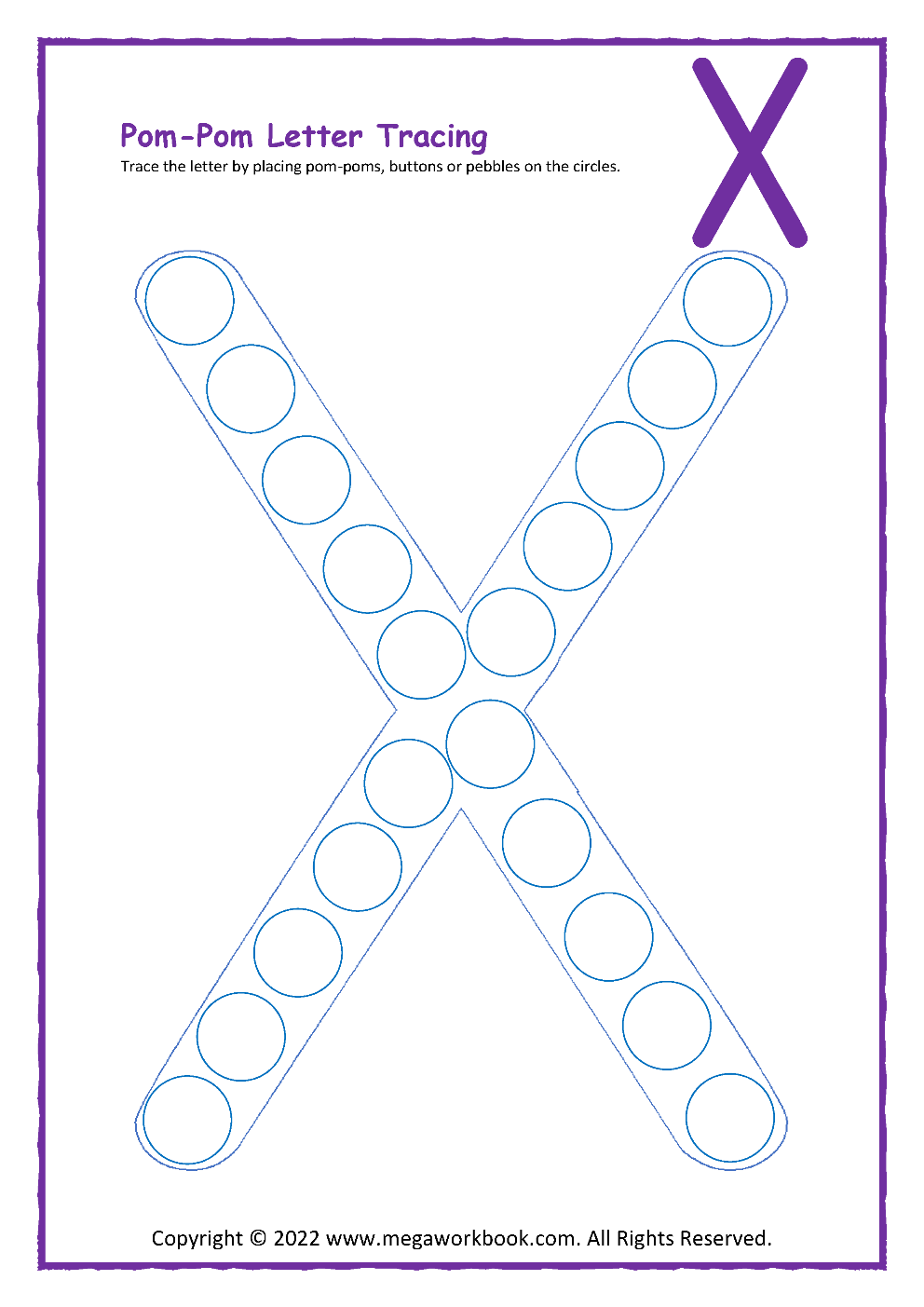 printable letter x worksheet
