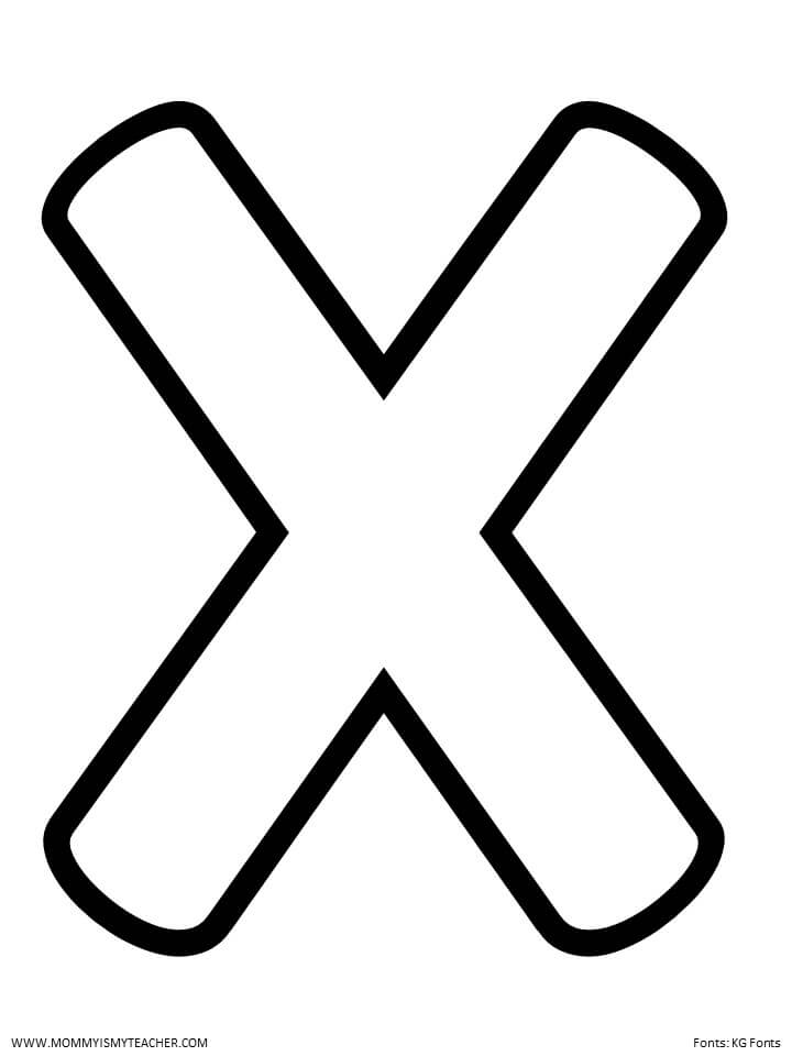 printable letter x worksheet
