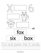 Letter X Worksheet