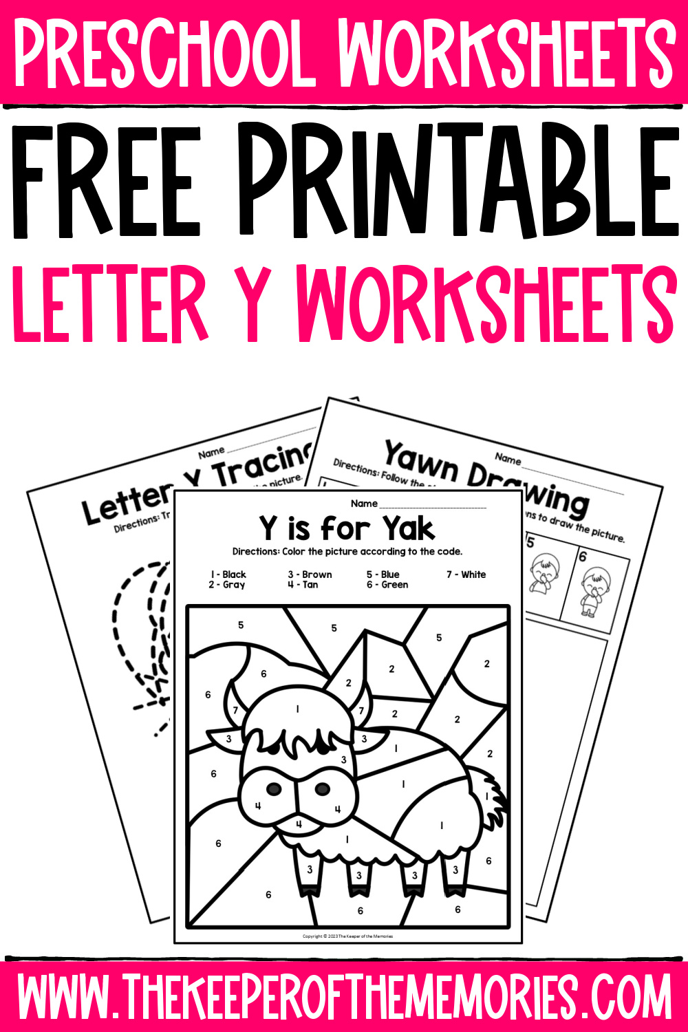 Free Printable Letter Y Worksheets The Keeper of the Memories Free Printable Letter Y Worksheets The Keeper of the Memories