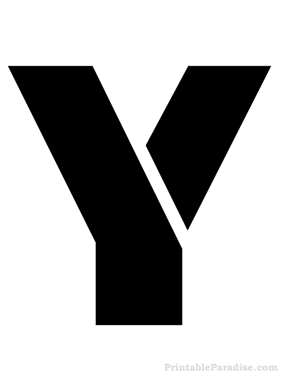 Printable Letter Y Stencil - Print Stencil for Letter Y