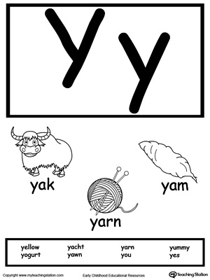 printable letter y