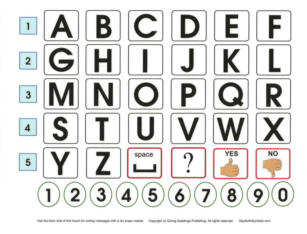 Printable Alphabet Letter Board - Say it with Symbols