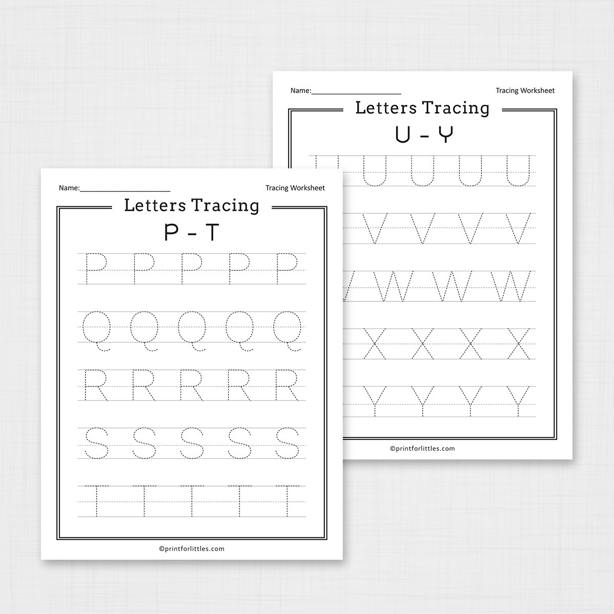 printable letters a z tracing worksheet