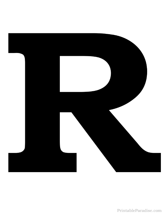 printable letters black