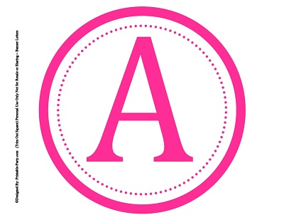 Large Circle Printable Alphabet Letters A-Z | 8 Inch Printable ...
