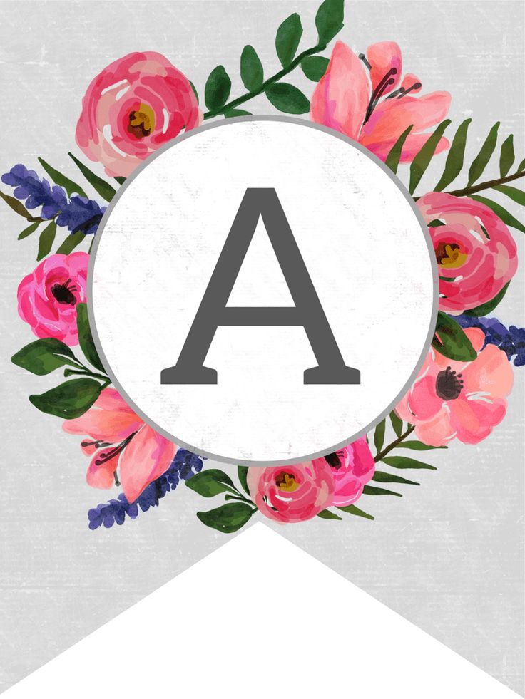 Floral Alphabet Banner Letters Free Printable - Paper Trail Design