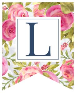 Free Printable Floral Banner Letters - Paper Trail Design