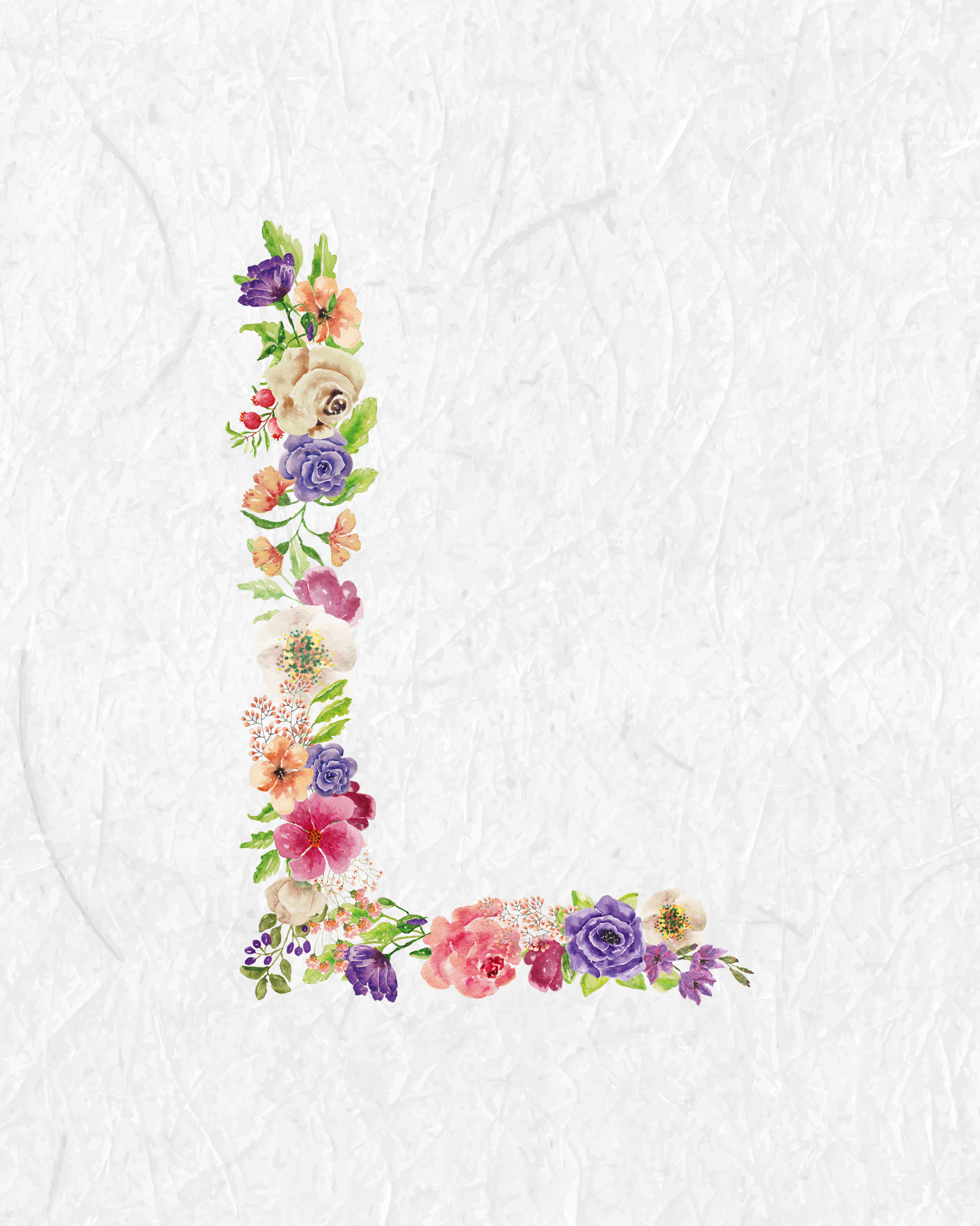 printable letters flowers