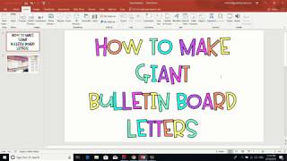 How to Make Giant Bulletin Board Letters - YouTube