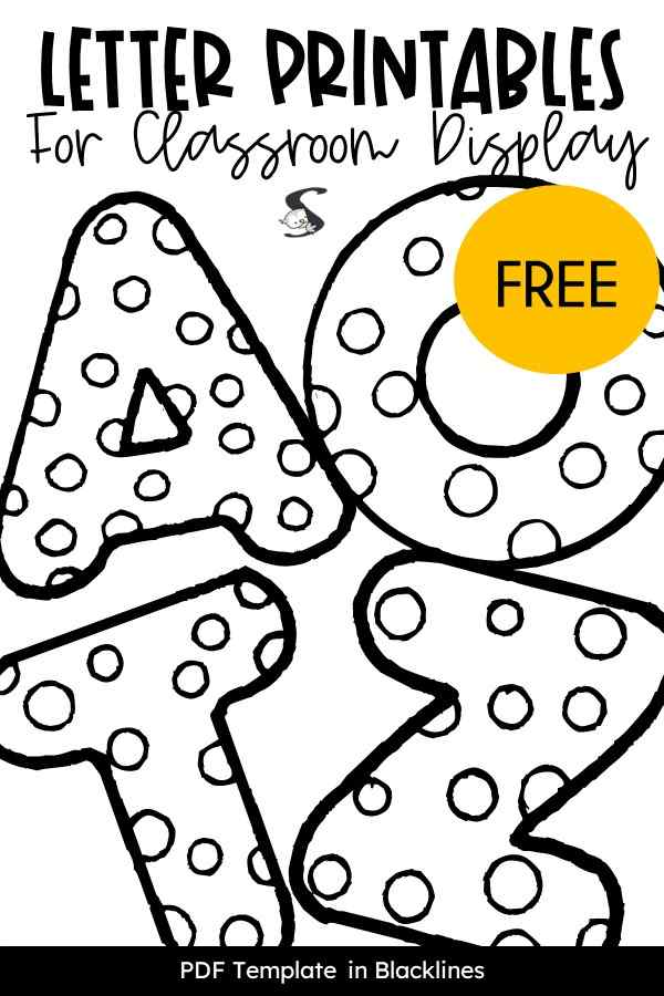 Free Printable Letters for Classroom Display Super Cute Coloring ...