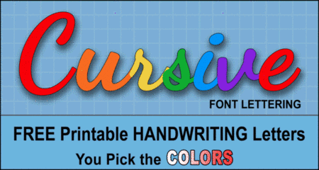 Cursive Letters Font (Free Handwriting Script Lettering) - DIY ...