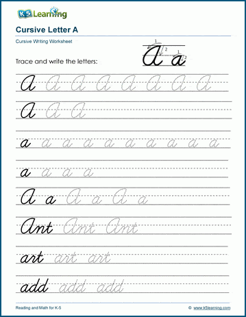 Free Cursive Alphabet Worksheets - Printable | Worsheets library