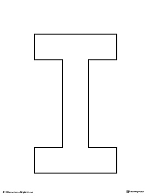Uppercase Letter I Template Printable | MyTeachingStation.com