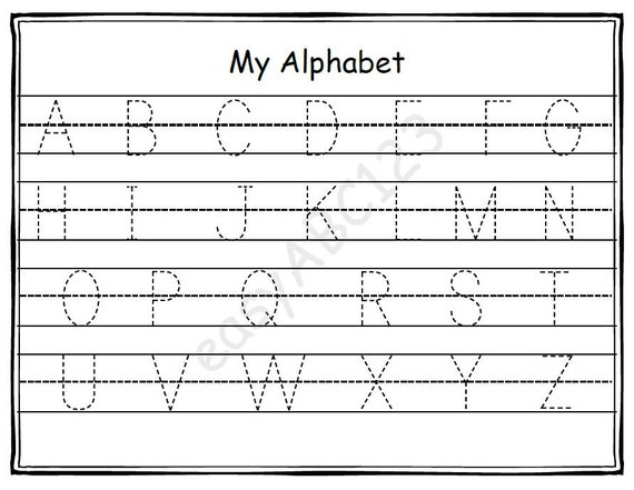 Printable My Alphabet Letters Tracing Pages Includes Bonus ...