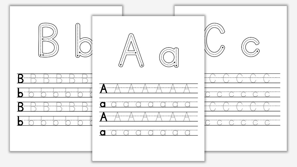 Free Printable Uppercase &  Lowercase Letters Worksheets - The ...
