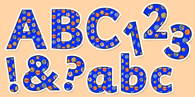 FREE! - Space Themed Display Lettering (Teacher-Made)