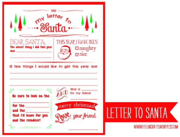 Dear Santa, I Have a Printable Letter for You! |