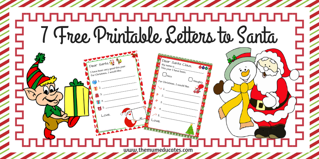 7 Free Printable Letters to Santa - The Mum Educates