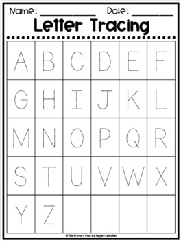 Letter tracing free | TPT