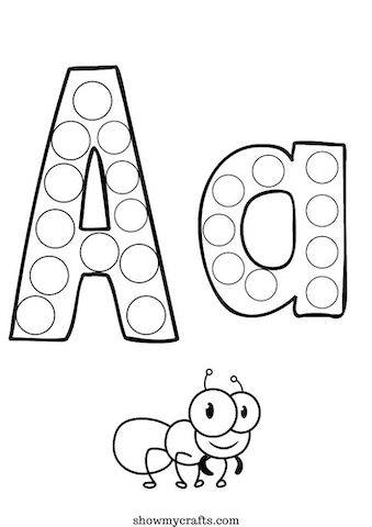 printable letters with dots