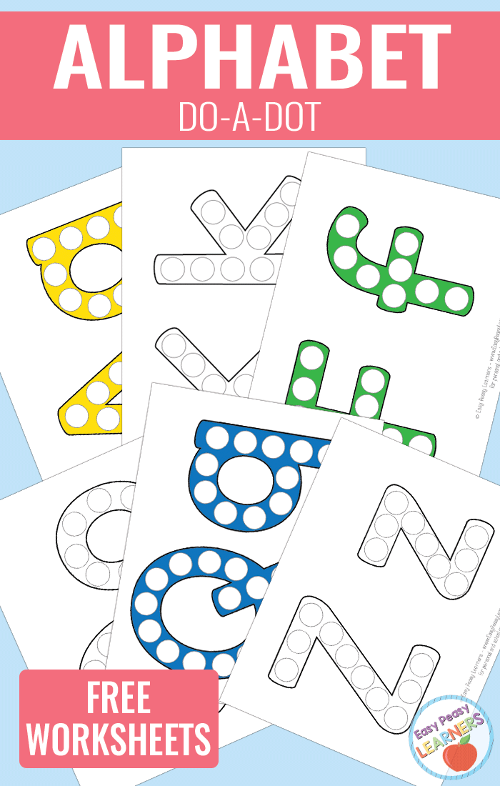 printable letters with dots