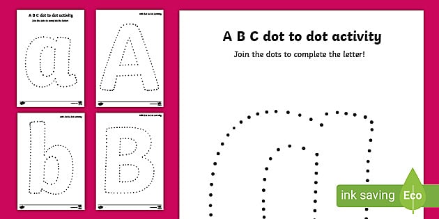 printable letters with dots