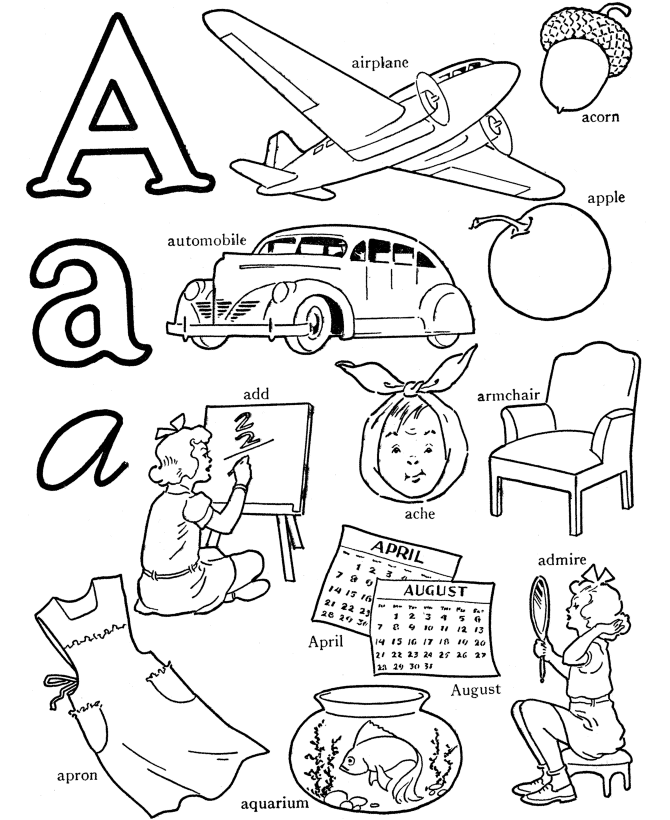 ABC Alphabet Words - ABC Letters &  Words Activity Sheets - Letter ...