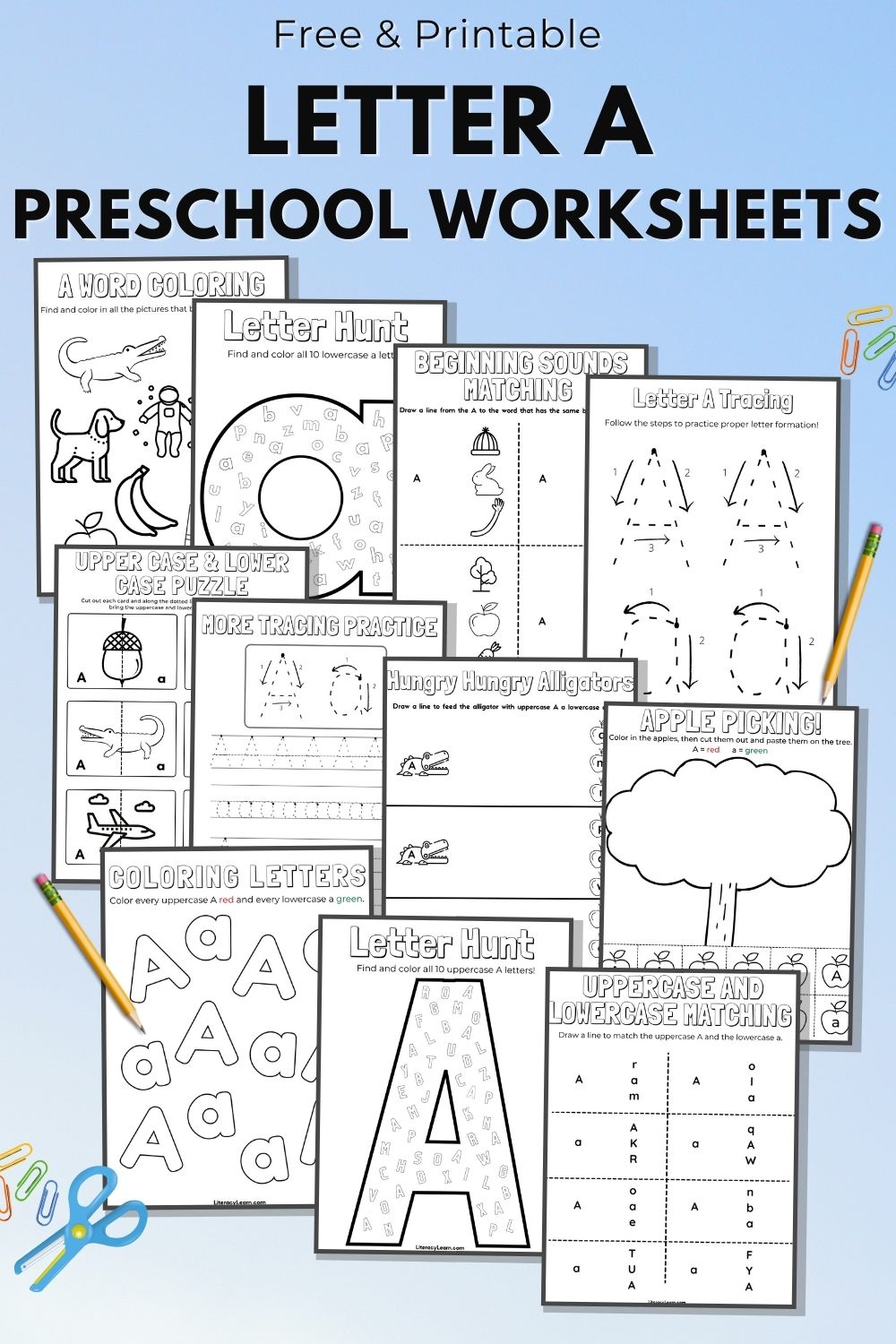 11 Letter A Worksheets for Preschool &  K - Free Printables ...