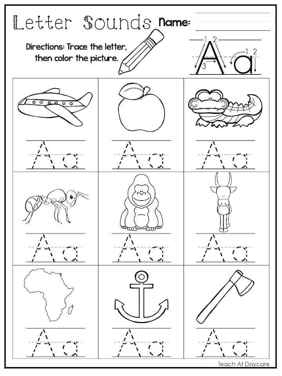 printable letters worksheets for preschool