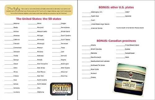 License Plate Game Printable ⋆ Polka Dot Cottage