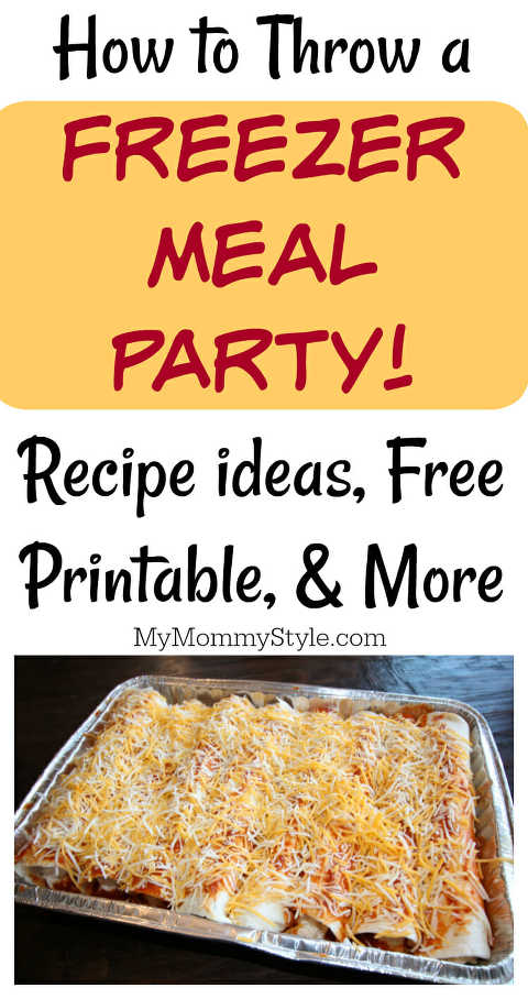 Freezer Meal Party and free Printable for party sign up