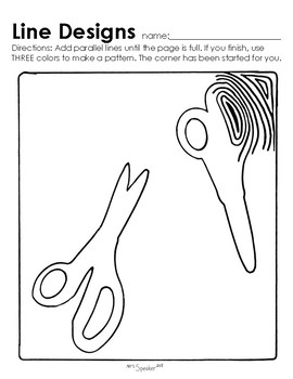 Line Designs Worksheets by MrsSpeaker | TPT