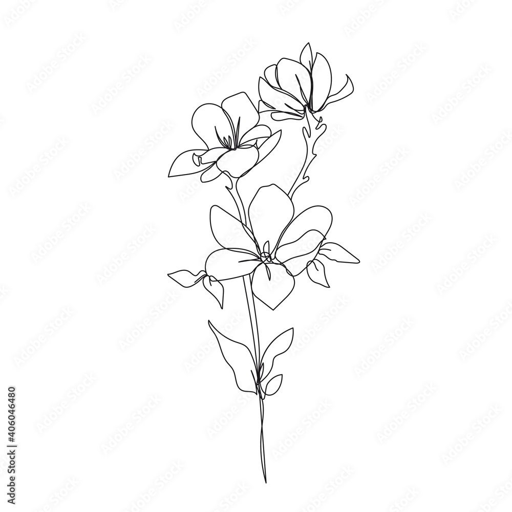 Free printable line drawings of flowers, Download Free printable line ...