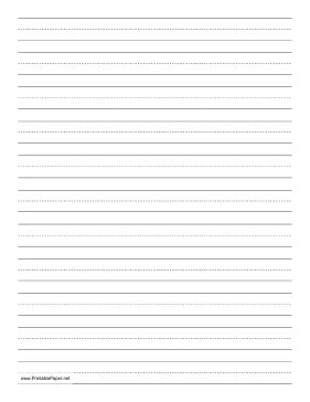 Printable Penmanship Paper with eleven lines per page on letter ...