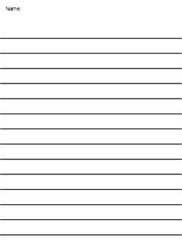 Blank Writing Paper Freebie