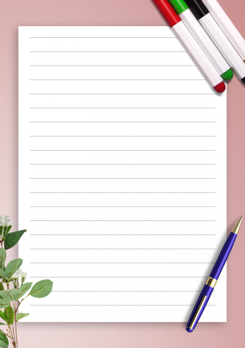 Lined Paper Templates - Download Printable PDF