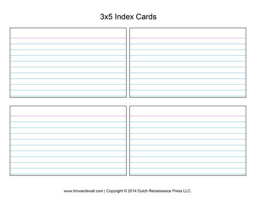 printable lined flashcards