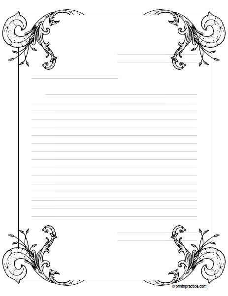 78 Printable Lined Paper: School, Stationery, Christmas Writing Paper