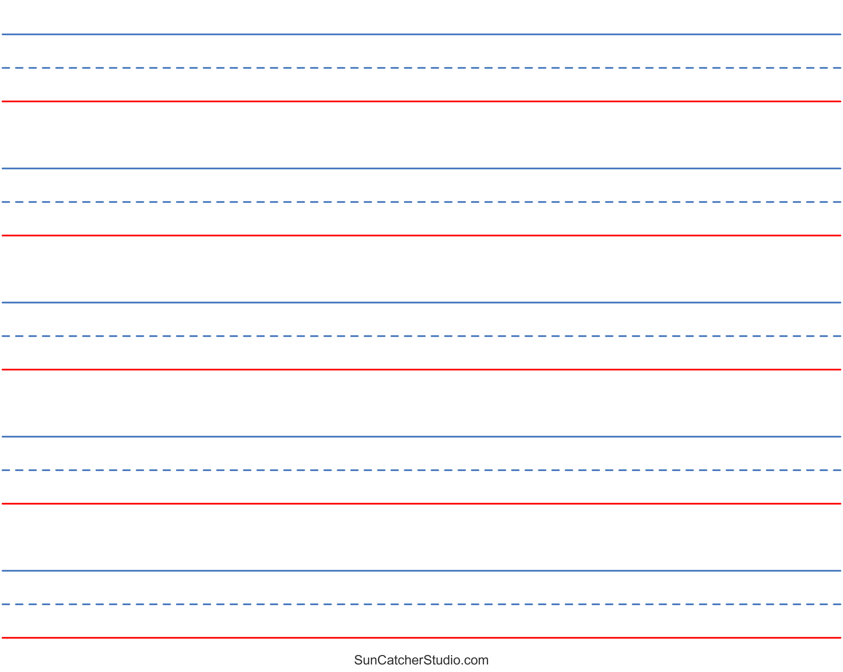 Free Printable Lined Paper (Handwriting, Notebook Templates) - DIY ...