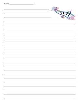 Music lined paper | TPT